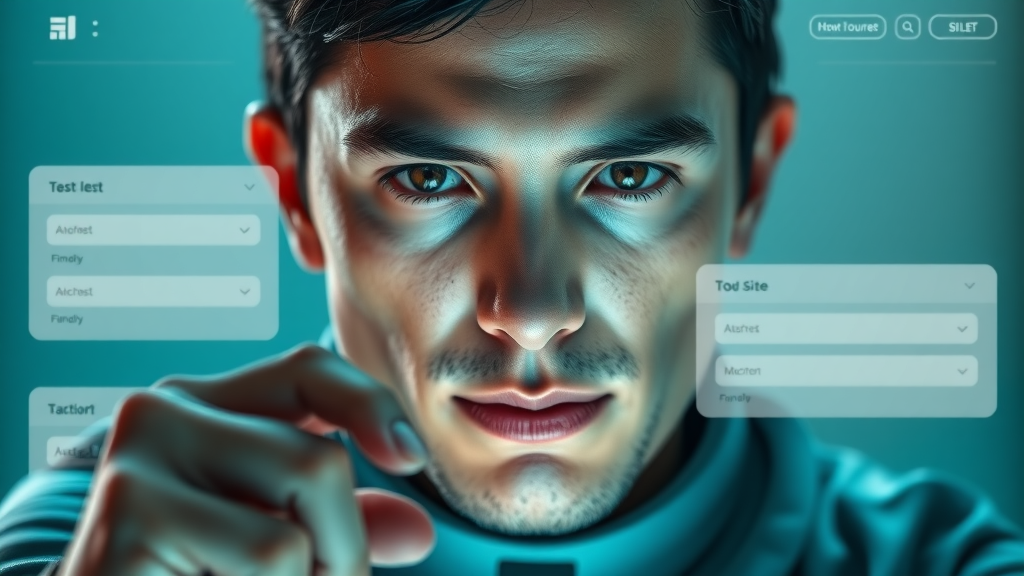 futuristic landing page UI showing elements that optimize lead conversion rates for content marketing