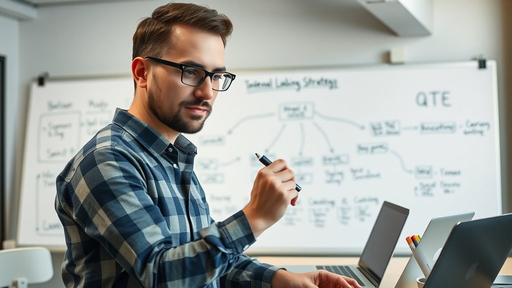 website architect developing internal linking strategy for SEO content optimization