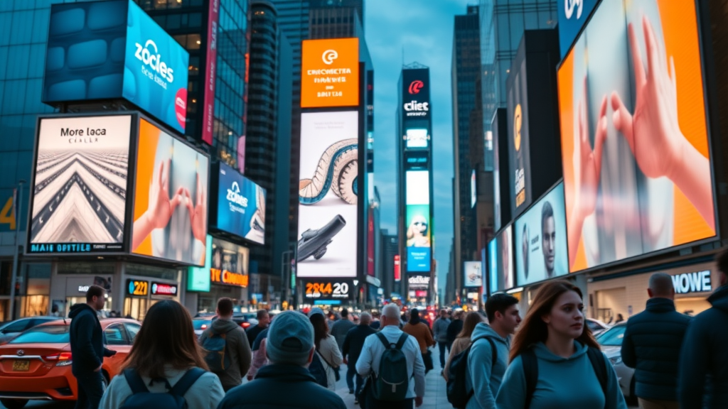 sleek display ads city digital billboards paid ad campaign