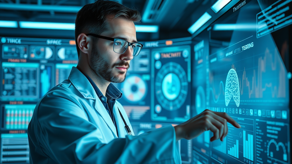 data scientist utilizing AI interface for customer segmentation analysis