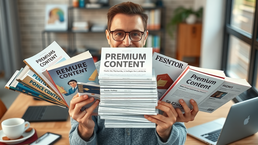 types of content for lead generation, including ebooks whitepapers and reports, shown in modern workspace