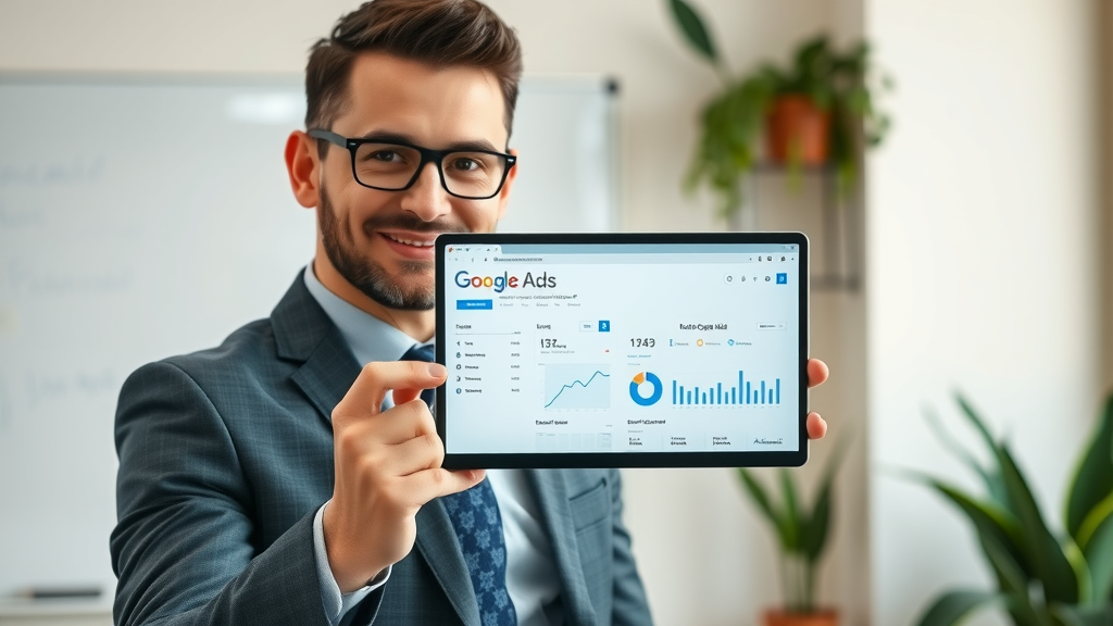 digital marketer showing Google Ads dashboard to explain PPC ads