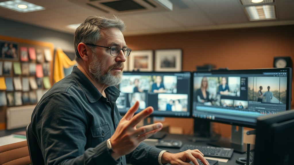 editor video storytelling reviewing storyboard sequence editing suite