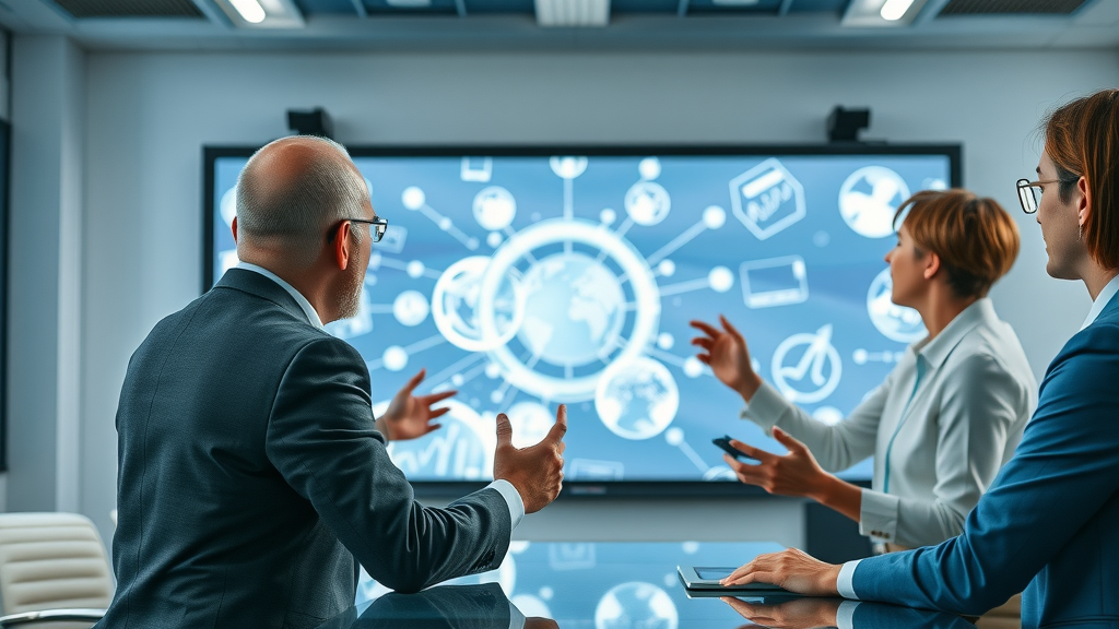 forward-thinking executives brainstorming digital ad budget allocation for ads, digital marketing innovations, industry trends