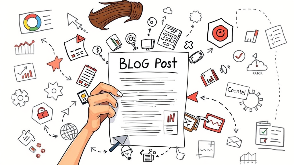 content creator transforming blog post into infographic for multiple distribution channels