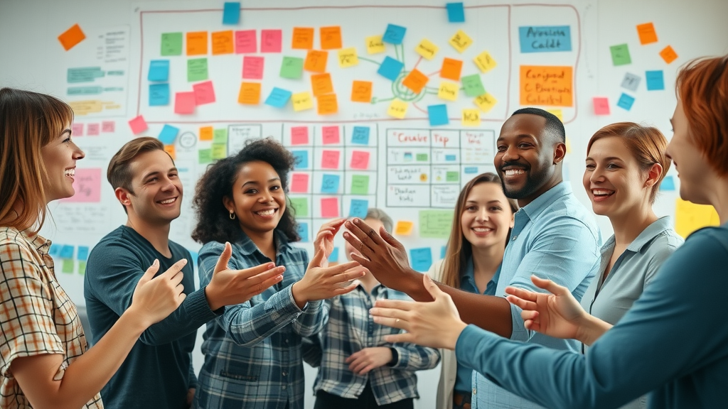 imaginative influencer and marketing team brainstorming creative storytelling concepts for influencer marketing campaigns
