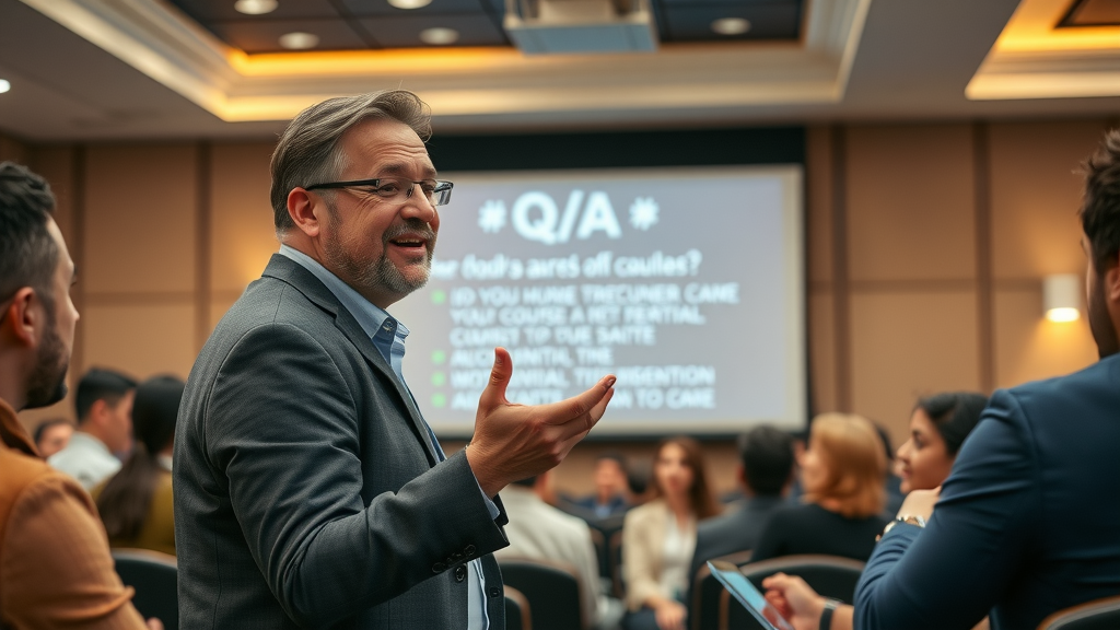 expert marketer explaining smart model in marketing to a professional audience