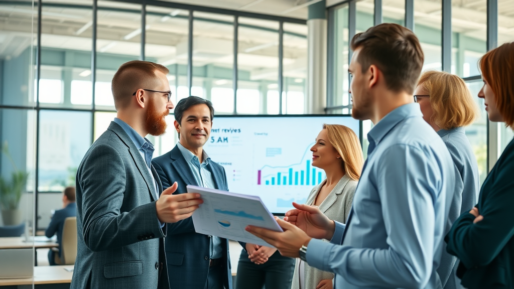 business team analyzing customer review data for review analysis