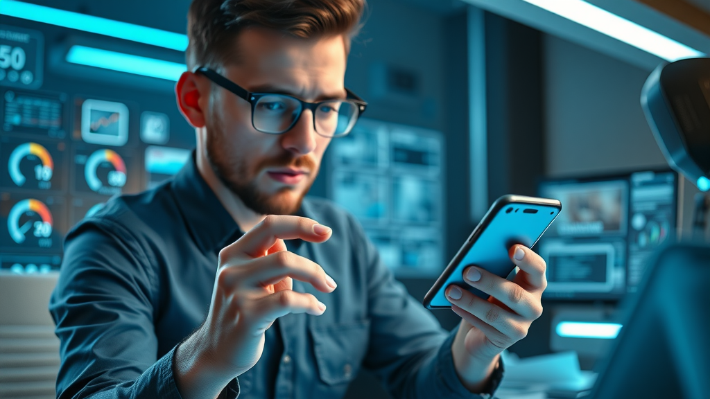 technical SEO analyst reviewing Pagespeed Insights on mobile device to enhance mobile local SEO