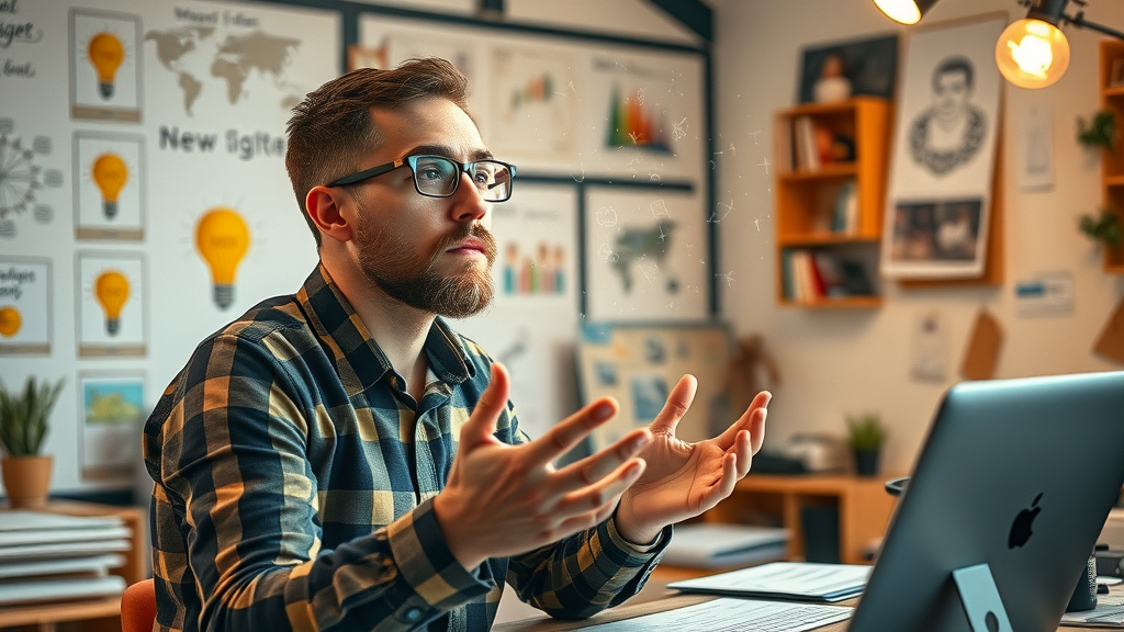 Entrepreneur brainstorming to discover what makes you different in personal branding