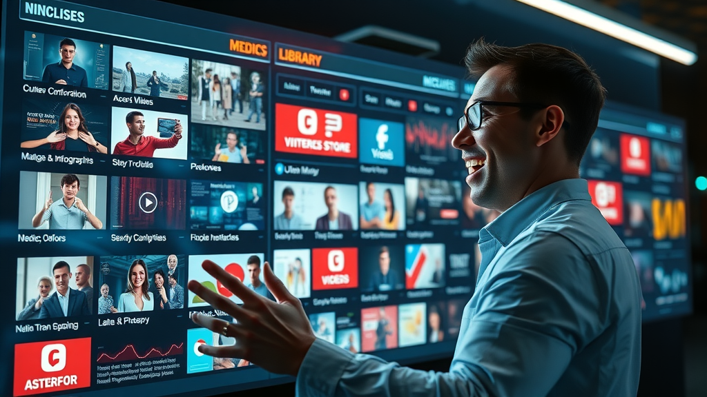 digital content library with various media formats