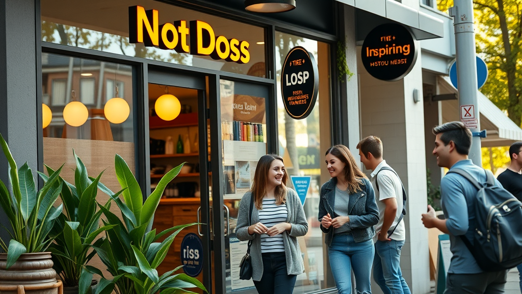 Inspiring local business storefront benefitting from reputation management and positive reviews