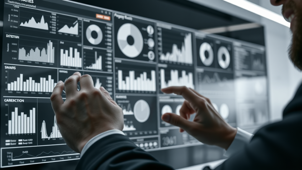 Content marketing analytics dashboard showing performance metrics for measuring success