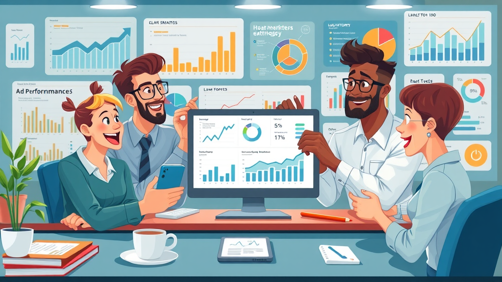 paid advertising strategies infographic digital ad data analysis team