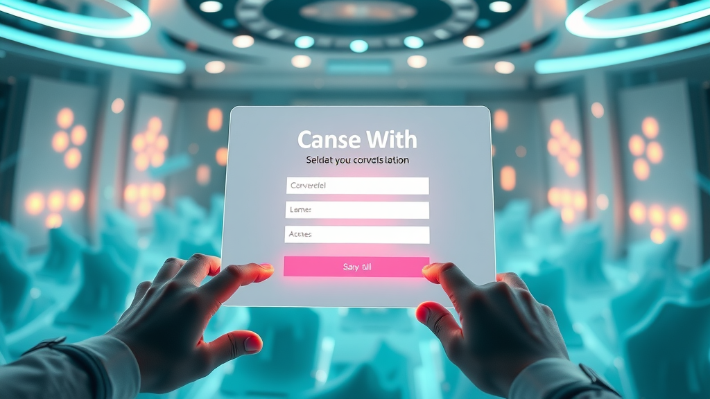 sleek landing page conversion form vibrant call-to-action lead generation