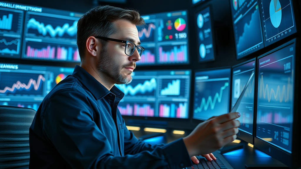 social media manager reviewing platform analytics to enhance content marketing strategy