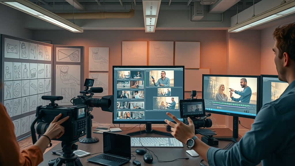 video production workflow concept storyboarding editing publishing platform team collaboration