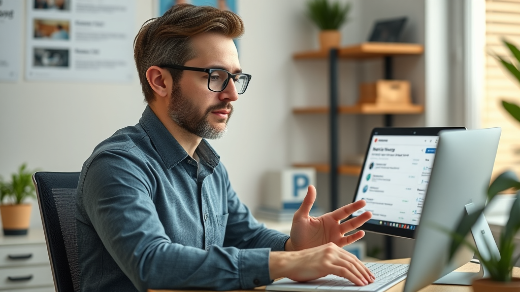 Professional manager writing thoughtful responses to negative reviews using review response strategies