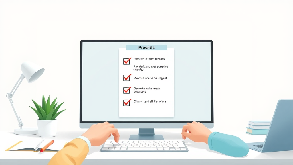 Organized digital checklist displaying essential steps for review response strategies