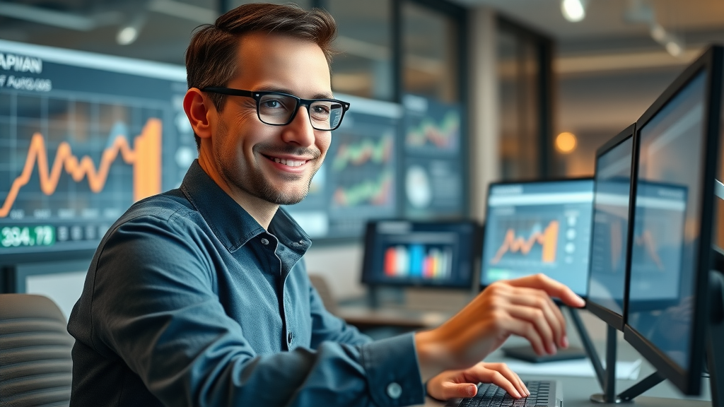 digital marketer operating campaign optimization tools and dashboards