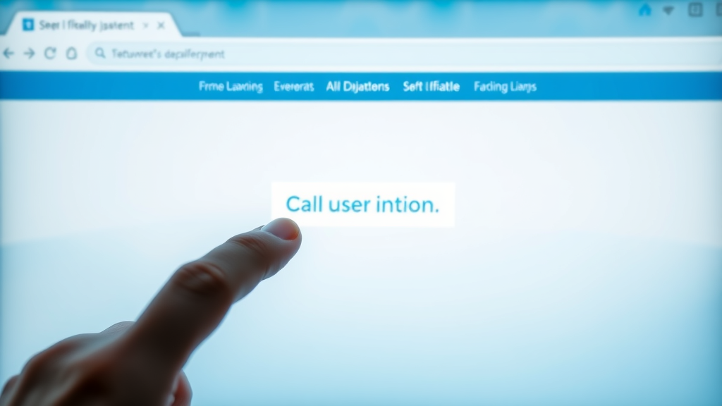 highlighted call to action button on clear web interface