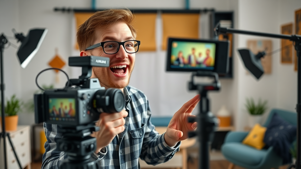 Content creator optimizing educational video content for high watch time and engagement
