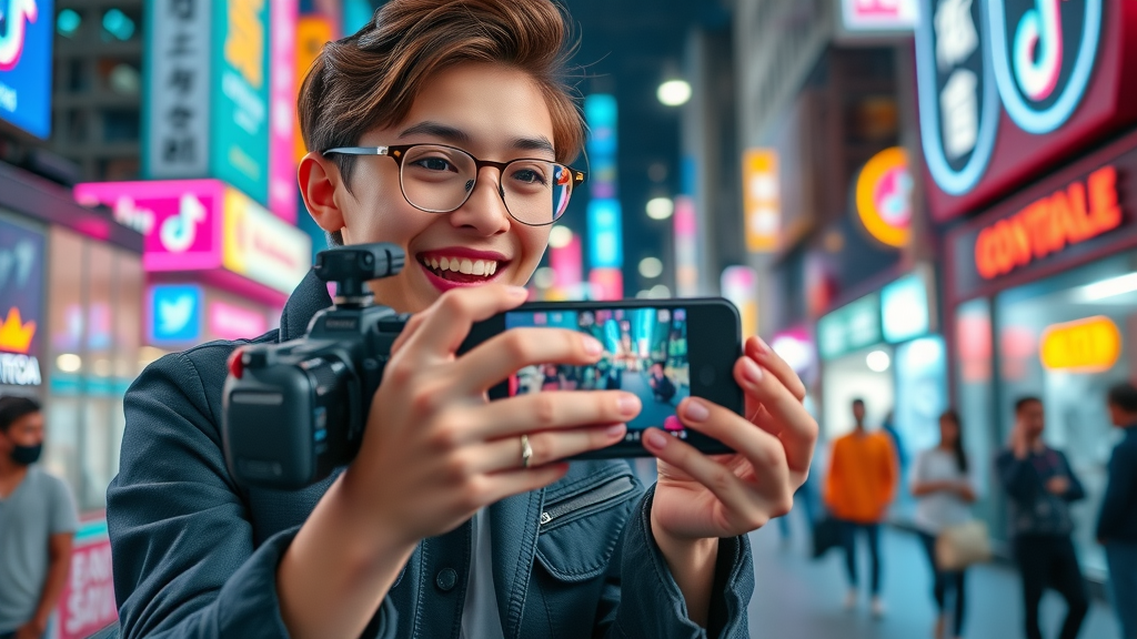 tiktok ads young professional creating dynamic mobile ad formats