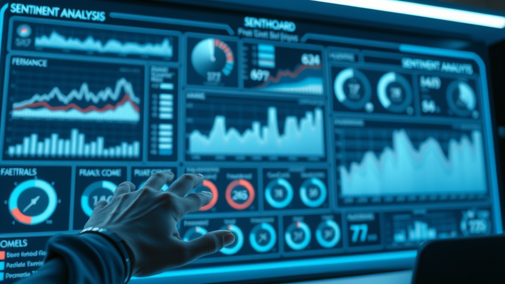 digital dashboard displaying sentiment analysis for customer feedback