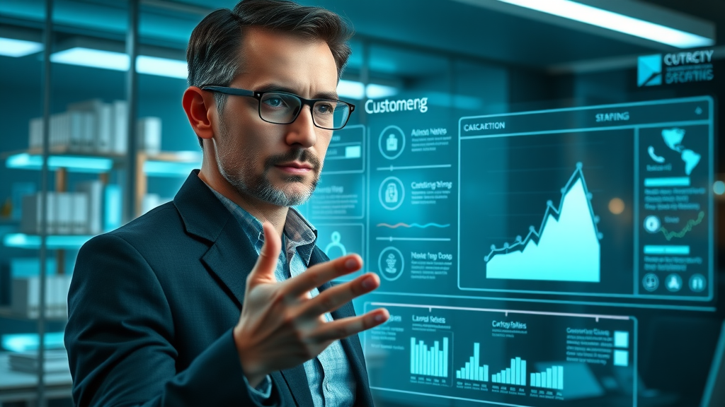 marketing strategist mapping the customer journey for ROI of paid campaigns on a digital interface