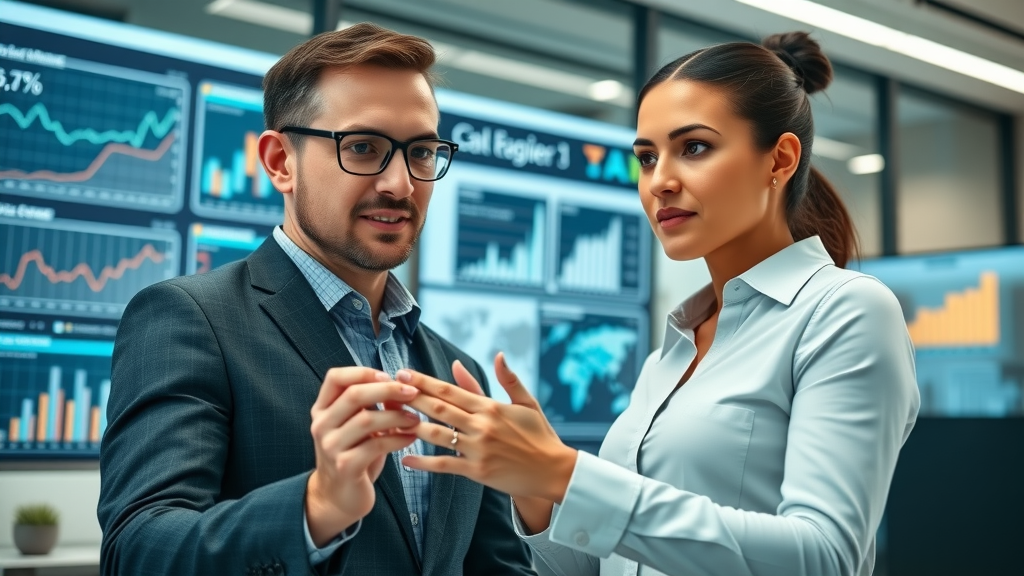 Business professionals reviewing marketing analytics dashboards to unlock digital marketing success