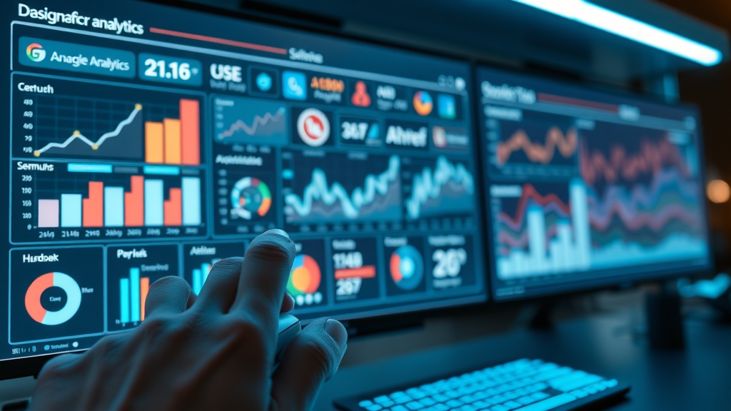 Analytics tool dashboard for measuring content marketing metrics like Google Analytics