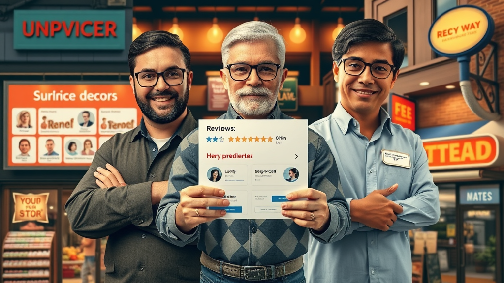 Collage of different business types (e-commerce, SaaS, service, local) applying rapid social proof strategies