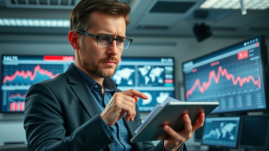 social media marketer analyzing analytics with concern, avoiding common mistakes in social media marketing campaigns