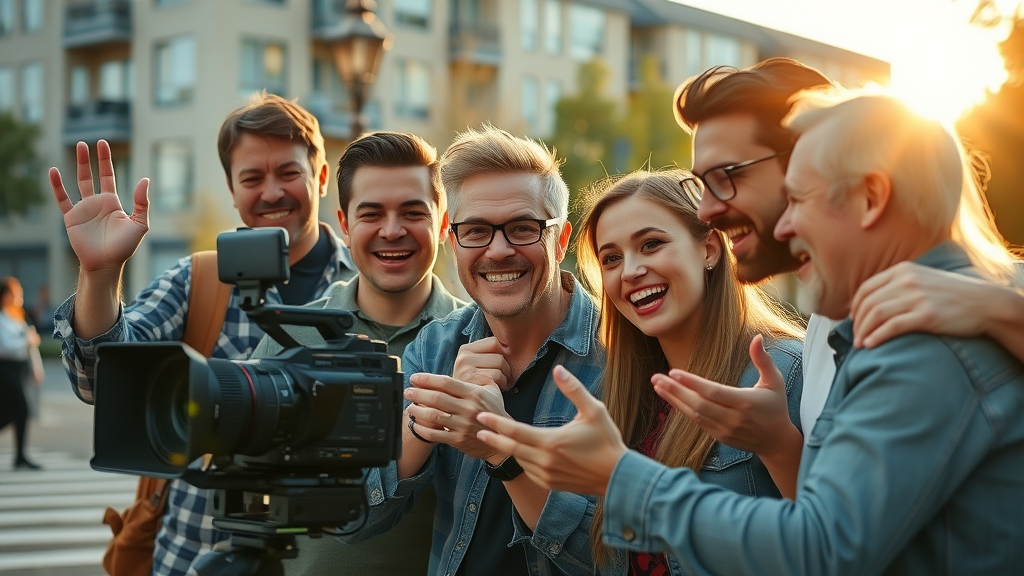collaborative team video production story video outdoor shoot brand storytelling