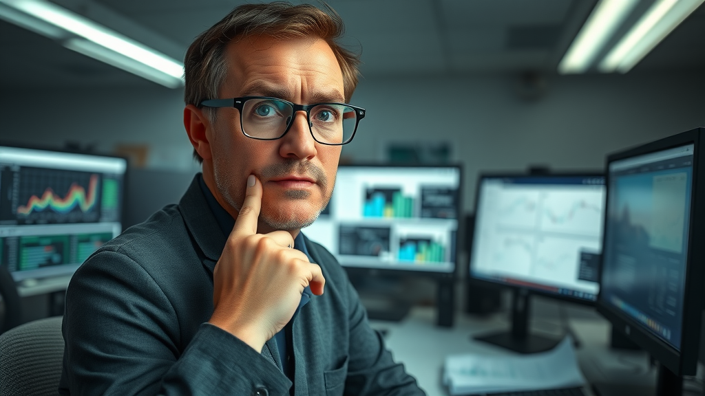 marketing manager checking marketing dashboards, concerned about data-driven marketing mistakes
