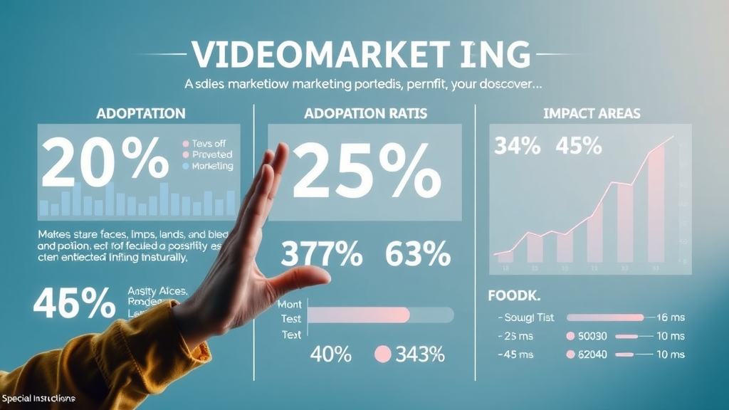 video marketing trends 2024 infographic showing adoption rates and impact areas