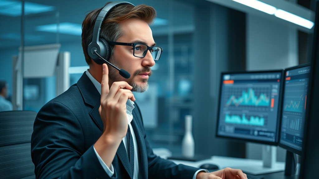 outbound lead generation sales representative engaged on call
