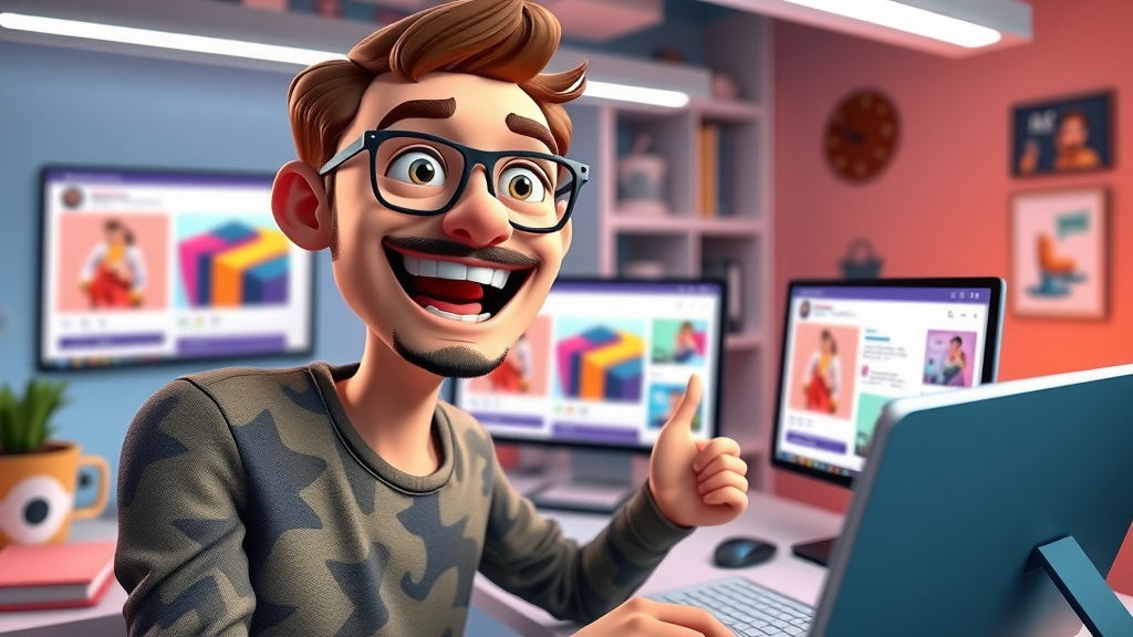 Designer crafting high-impact carousel and video ads for paid social campaigns