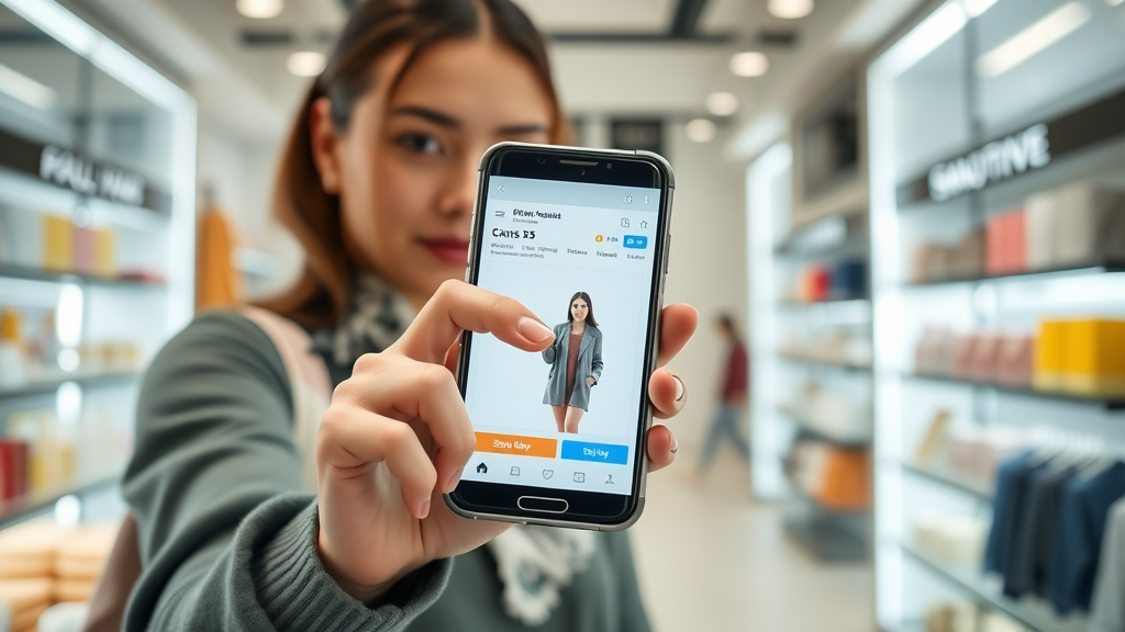 shoppable video in ecommerce marketing - engaging shopper interacting with video on smartphone