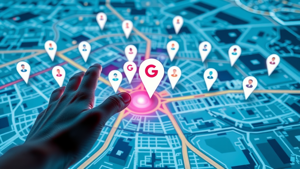 Google Maps showing highlighted top local business listings, local link building SEO