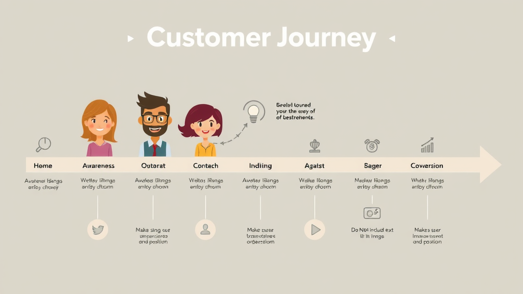 customer journey map illustrating content marketing lead generation stages from awareness to conversion