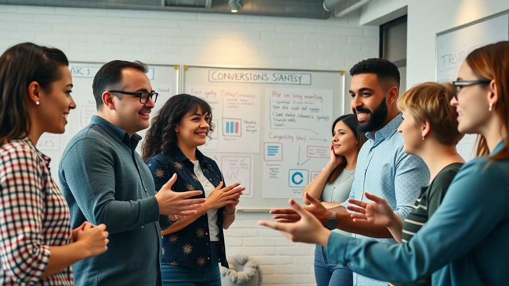 conversion rate optimization digital marketing team brainstorming CRO strategies