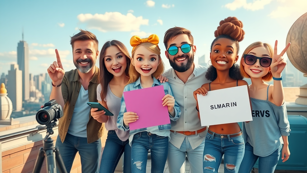influencer marketing team collaborating on video and photo social media content for a brand campaign