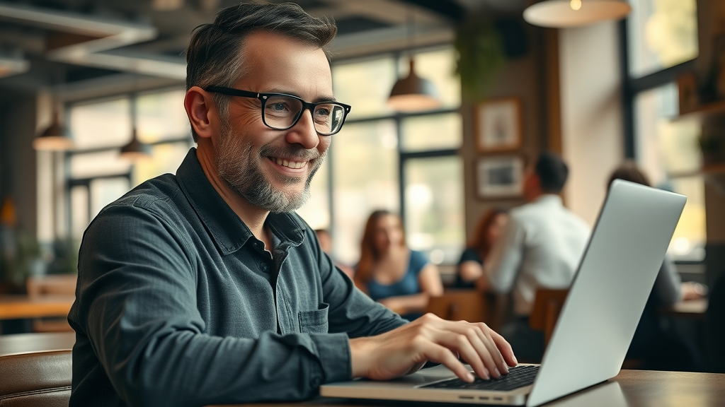 Reputable business owner responding to online reviews and building trust through review response strategies