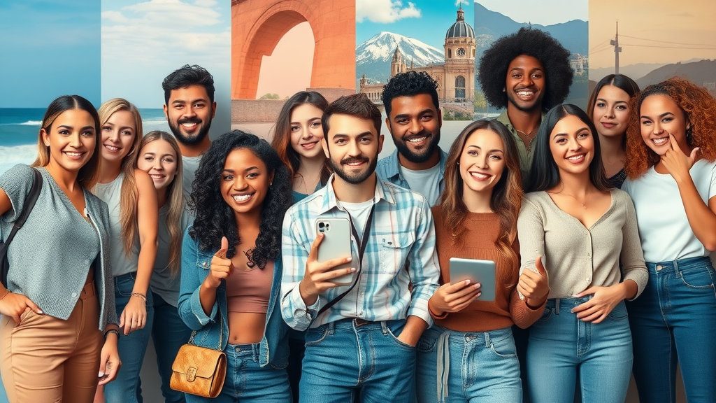 variety of influencers representing different niche backgrounds in influencer marketing collage