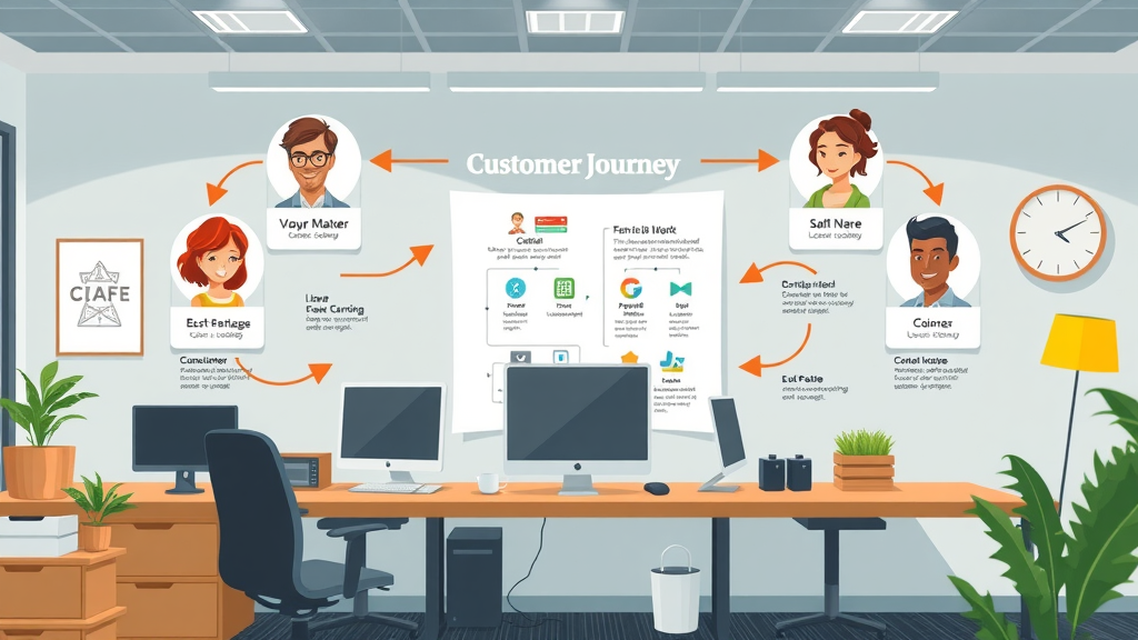 visual map of customer journey steps for an effective content marketing strategy