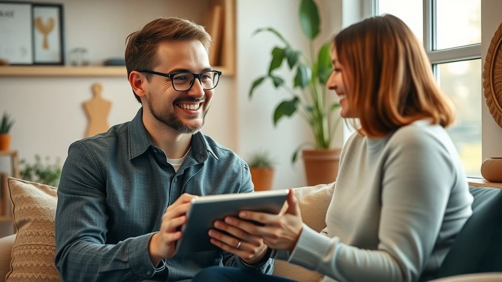 UX researcher interviewing customer for journey map insights - customer persona