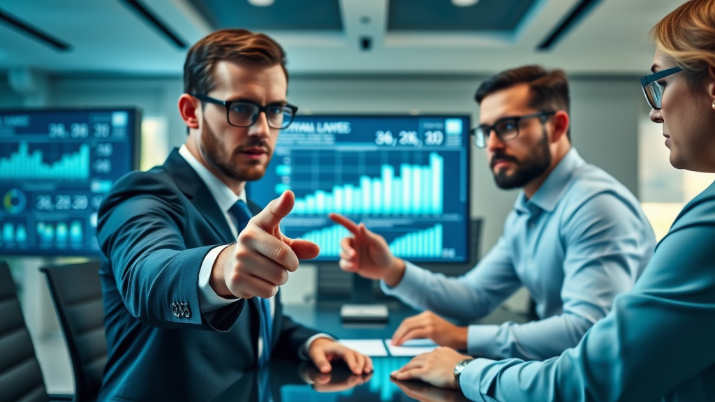 lead generation data analysis vivid infographic modern office boardroom digital screens