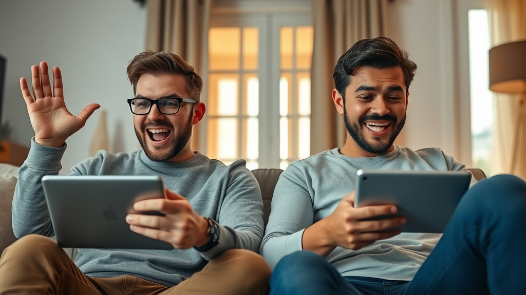 YouTube algorithm - contrasting scenes of happy and frustrated viewers reacting to YouTube videos, capturing viewer satisfaction signals