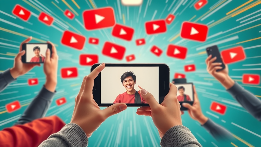 YouTube algorithm - lively creators recording YouTube Shorts, showcasing differences with classic algorithm and content discovery